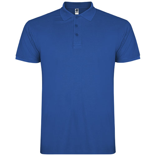 Polo pour homme coton 200gr personnalisé Star ROLY Bleu royal